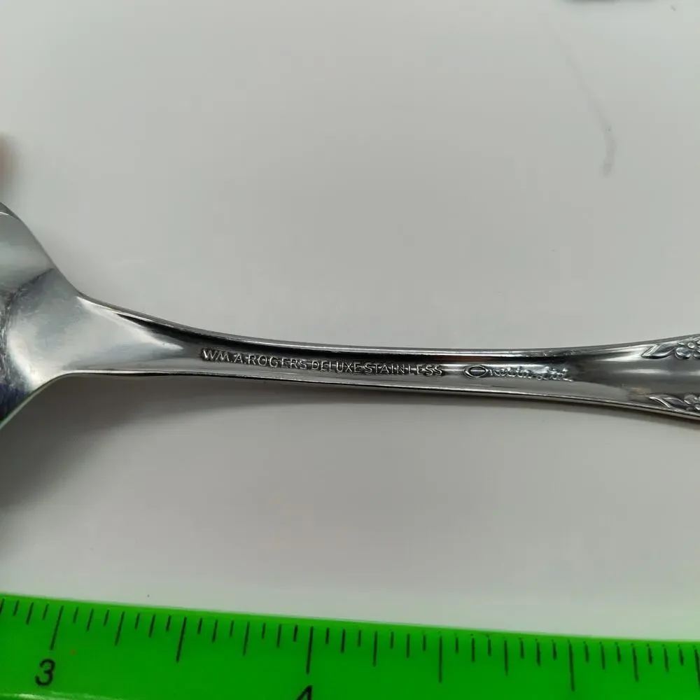 9X Tbsp Oneida Wm Rogers Mansfield Amadeus Table Spoons Stainless Steel